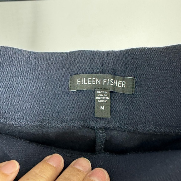 Eileen Fisher Wide Leg Viscous Stretch Knit Crop Pant Pull On Elastic Waist Med - Picture 3 of 3